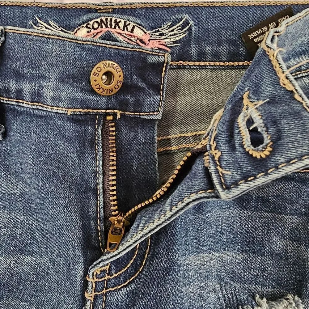 So Nikki girls distressed skinny jeans Size 12